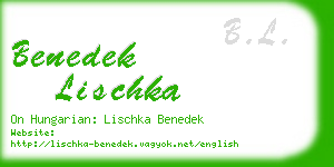 benedek lischka business card